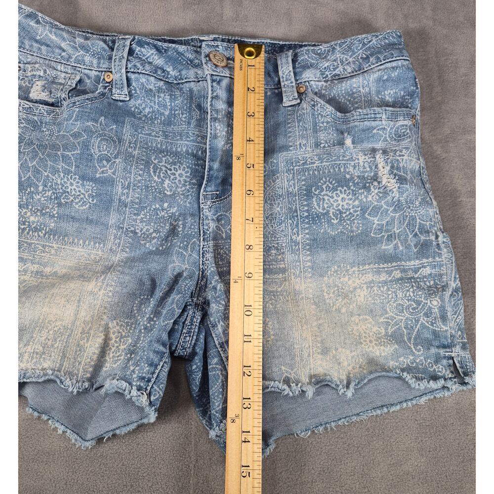 Seven Womens Blue Distressed Denim Shorts Size 10 Casual Summer - Picture 5 of 7